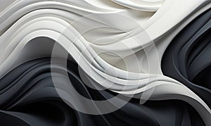 Abstract background, black and white twisty stripes.