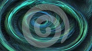 abstract background A blue and green spiral of fire that changes color