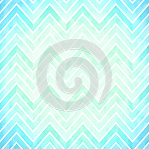 Backdrop with watercolor blue green zigzags photo