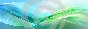 Abstract background with blue and green wavy lines. Vector illustration