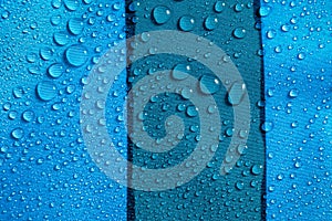 Abstract background of blue hydrophobic fabrics