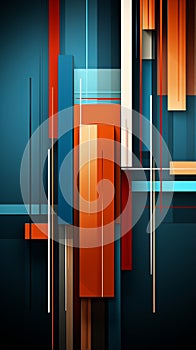 an abstract background with blue orange and red lines