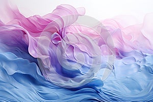 Abstract background of blue and pink paint splashes. 3d rendering, 3d illustration. AI generated Generative AI