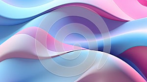Abstract Background of Blue, Pink, and White Waves