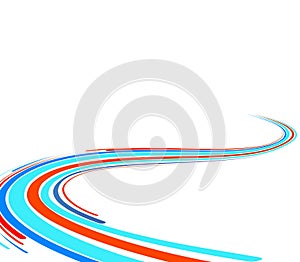 Abstract background with blue and red lines