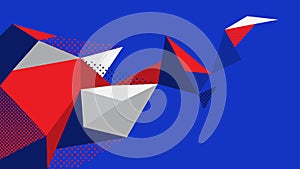 Abstract background blue red white