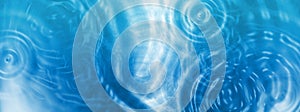 Abstract background of blue ripples on water surface