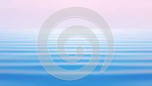 Abstract Background of Blue Sea and Pink Sky In Pastel Tones