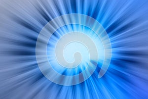 Abstract blue background with  shining rays