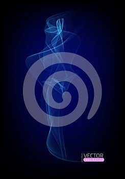 Abstract background with blue smoke.