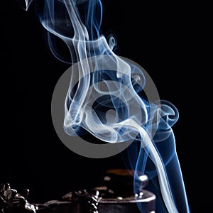 Abstract background Blue Smoke abstract background