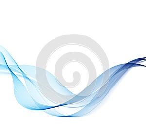 Abstract background with blue smoke wave