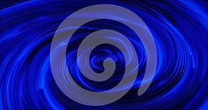 Abstract background with blue swirling funnel or swirl spiral made of bright shiny metal with glow effect. Screensaver beautiful