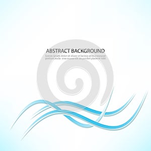 Abstract vector background, blue transparent waved lines for brochure, website, flyer design. smoke wave. wavy lines