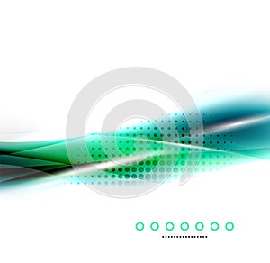 Abstract background, blue wave business template