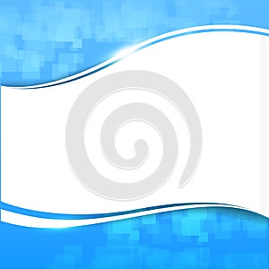 Abstract background blue wave curve and lighting element vector