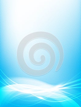 Abstract background blue wave curve and lighting element vector