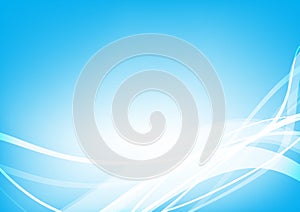 Abstract background blue wave curve and lighting element vector