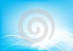 Abstract background blue wave curve and lighting element vector