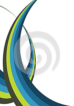 Abstract background, blue waves