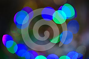 Abstract background, blur bokeh effect, christmas lights stains