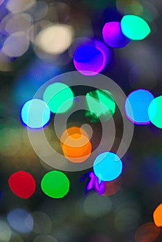 Abstract background, blur bokeh effect, christmas lights stains