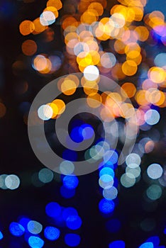 Abstract background, blur bokeh effect, christmas lights stains