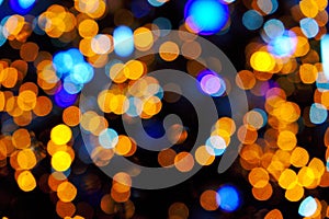 Abstract background, blur bokeh effect, christmas lights stains