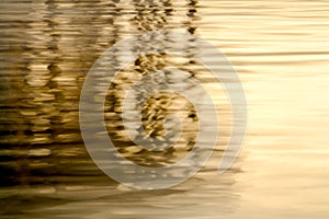 Abstract background of blurry column reflection in the water