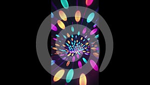 Abstract background with bokeh defocused lights and beams. 3d rendering
