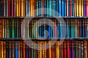 abstract background with bookshelves, Beautiful colorful books