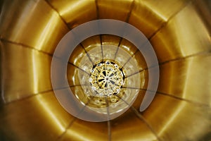 Abstract Background. Brass Instrument Closeup