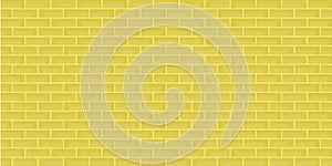 Brick wall decoration yellow color abstract background texture wallpaper backdrop pattern seamless vector illustration