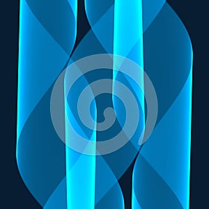 Abstract background. Bright blue lines on the deep blue background. Geometric pattern in blue colors.