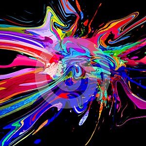 Abstract background with bright colorful splashes photo