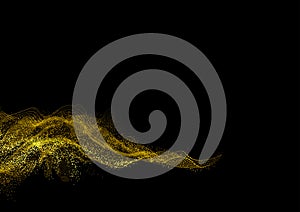 Abstract background with bright glowing graphic element.