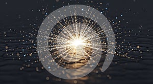 Bright Light Horizon Sparkle Abstract Background