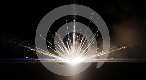 Bright Light Horizon Sparkle Abstract Background