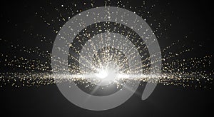 Bright Light Horizon Sparkle Abstract Background