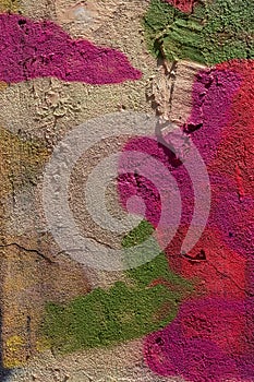 Abstract background of brush strokes on city wall for creative backdrop. Beautiful street art graffiti. Vandal, hooligans have