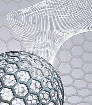 Abstract background with buckyball