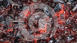 Abstract background of burning charcoal