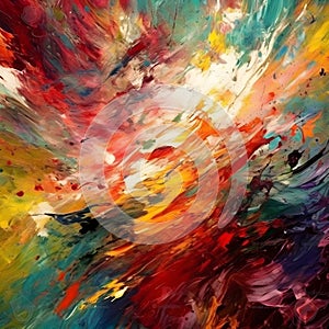 Abstract background that bursts with a full spectrum of colors and a wealth of textures.