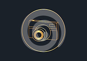 Abstract background for camera,Gold color,vector illustrations