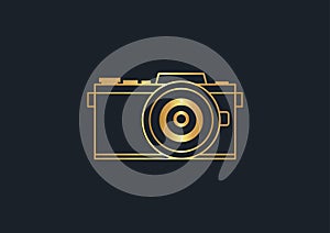 Abstract background for camera,Gold color,vector illustrations