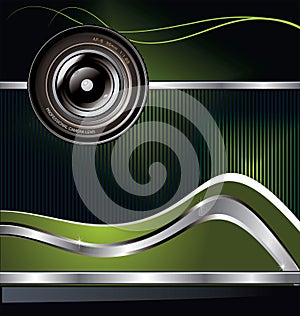 Abstract background with camera lens