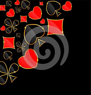 Abstract Background with Card Suits for Design.