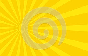 Abstract background with cartoon rays of yellow color. Template