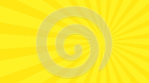 Abstract background with cartoon rays of yellow color. Template for your projects. The cartoon sun. Flat style