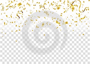 Abstract background celebration gold confetti. vector background